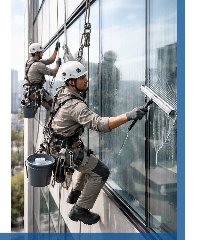 Мойка окон альпинистами в Сосногорске от 4642 р. | ВЫСОТНИК-Сно