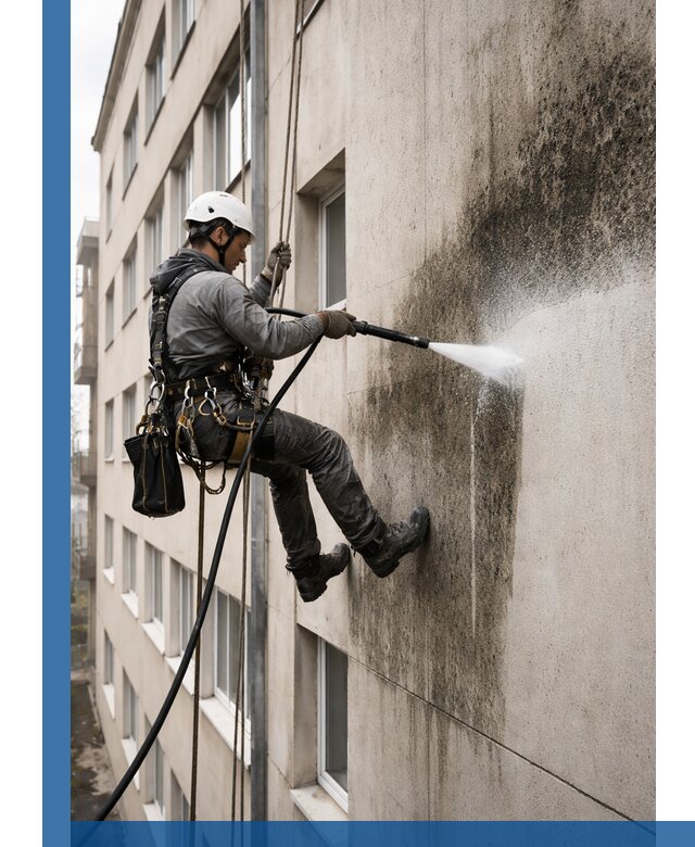 Профессиональная очистка фасадов от плесени в Сосногорске