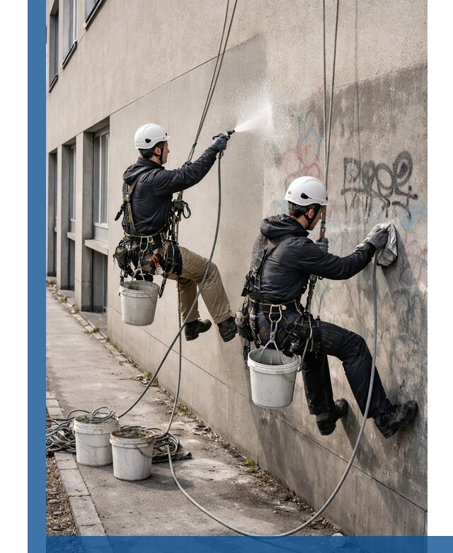 Антиграффити покрытие фасада с защитой от надписей в Сосногорске