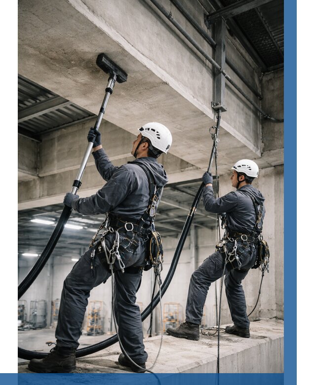 Обеспыливание потолочных конструкций в Сосногорске от 258 р. |ВЫСОТНИК-Сно