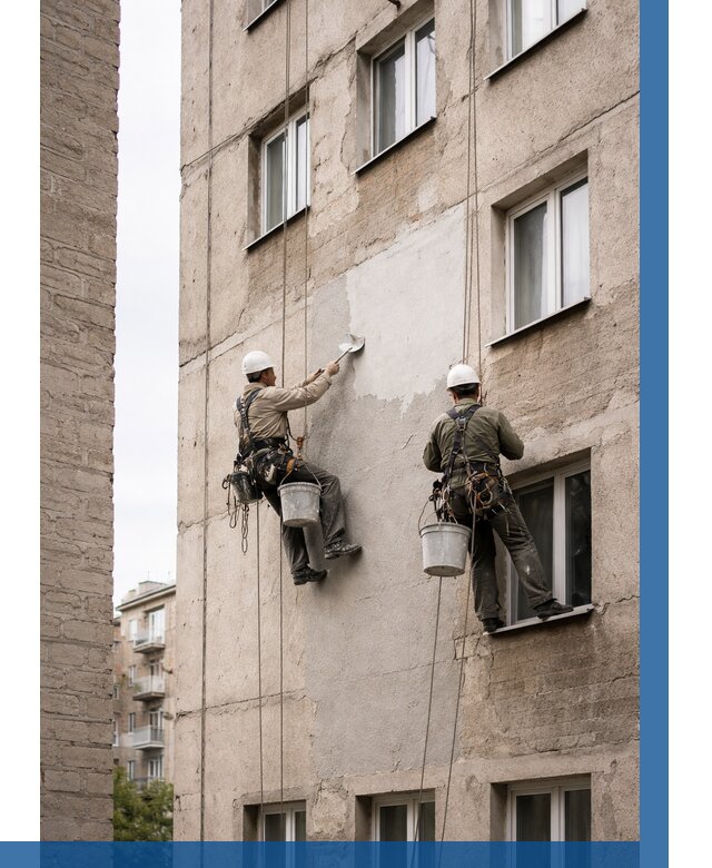 Косметический ремонт фасада в Сосногорске от 1135 р. | ВЫСОТНИК-Сно