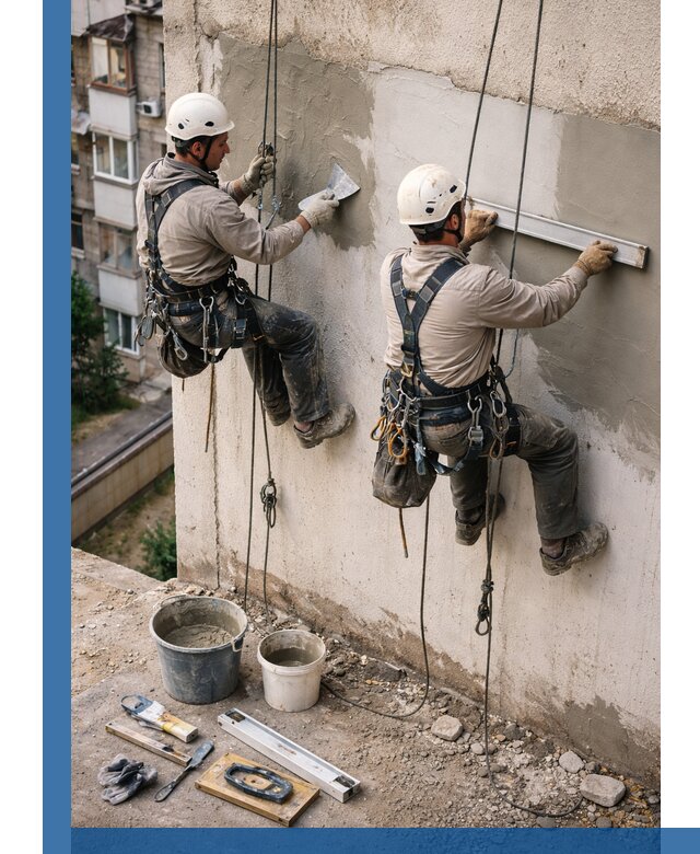 Комплексный ремонт штукатурного фасада с гарантией в Сосногорске