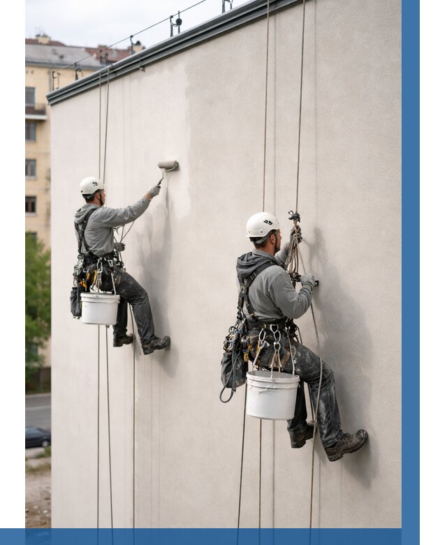 Покраска оштукатуренного фасада в Сосногорске от 330 р. | ВЫСОТНИК-Сно