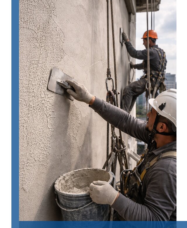 Декоративная штукатурка фасада с утеплением и защитой в Сосногорске