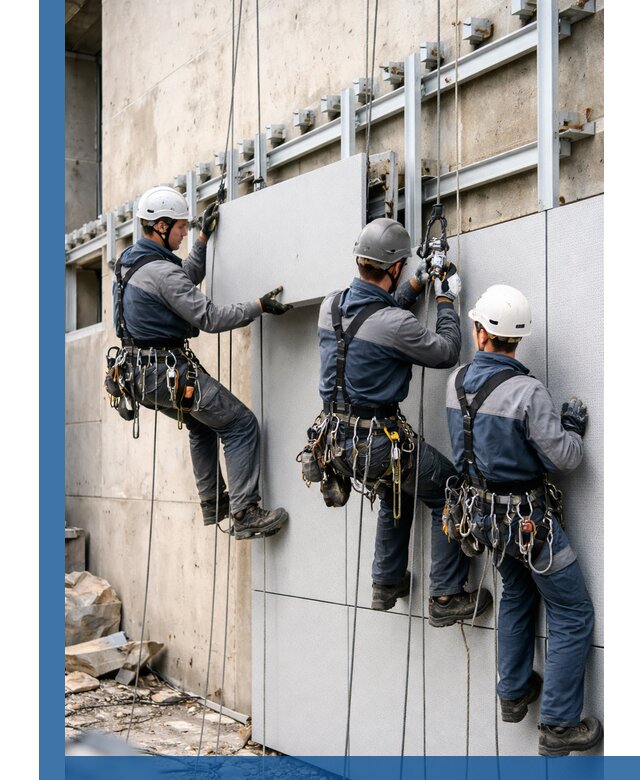 Монтаж вентилируемого фасада в Сосногорске под ключ с гарантией качества