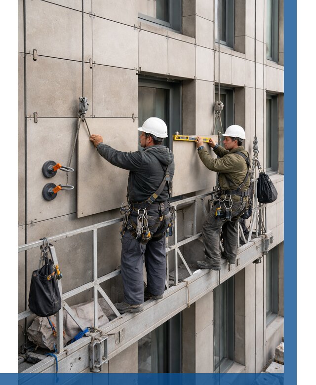 Монтаж керамогранита на фасад в Сосногорске от 2579 р. | ВЫСОТНИК-Сно