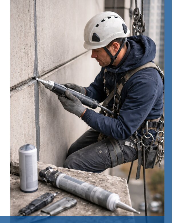 Вторичная герметизация швов в Сосногорске от 464 р. | ВЫСОТНИК-Сно