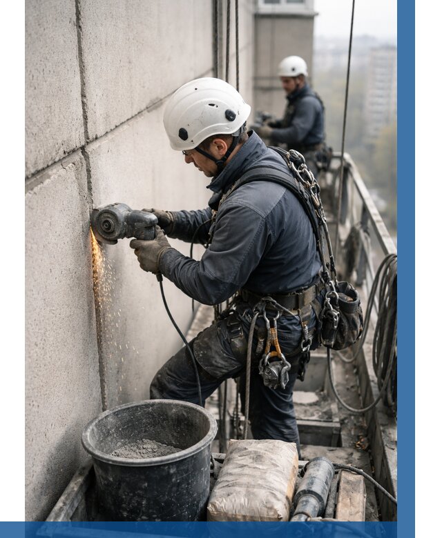 Штробление межпанельных швов в Сосногорске от 1238 р. | ВЫСОТНИК-Сно