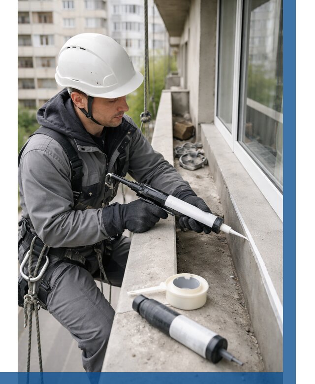 Герметизация швов лоджии в Сосногорске от 4642 р. | ВЫСОТНИК-Сно