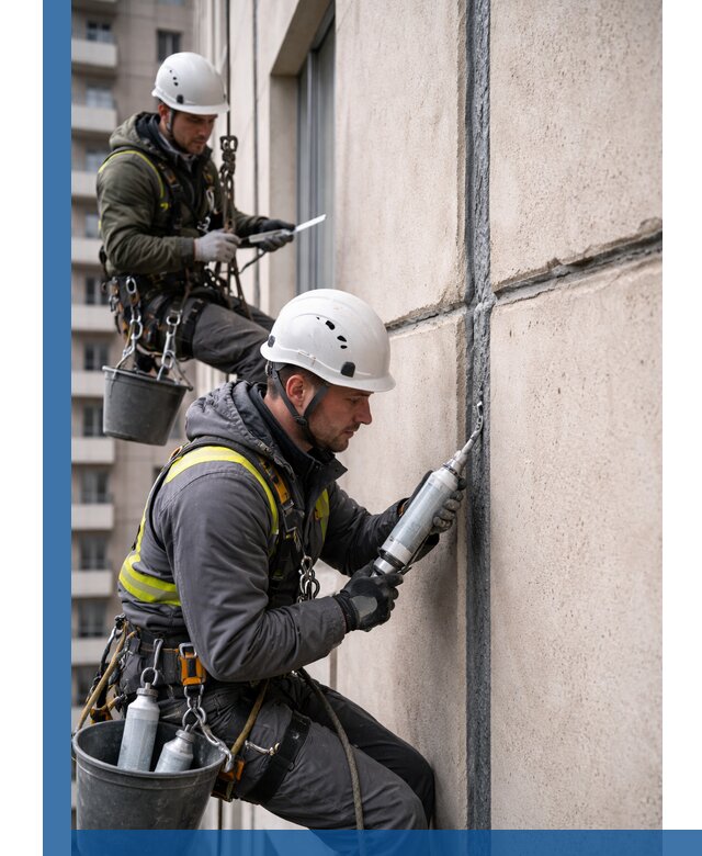 Герметизация деформационных швов фасада в Сосногорске качественно