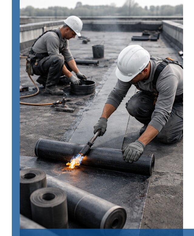 Ремонт рулонной кровли в Сосногорске герметизация и восстановление