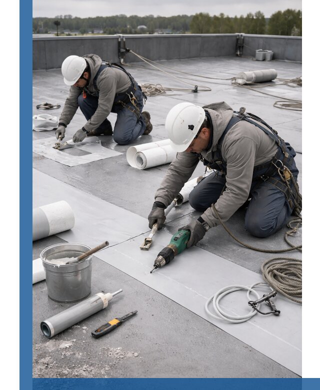 Ремонт мембранной кровли в Сосногорске качественно и с гарантией