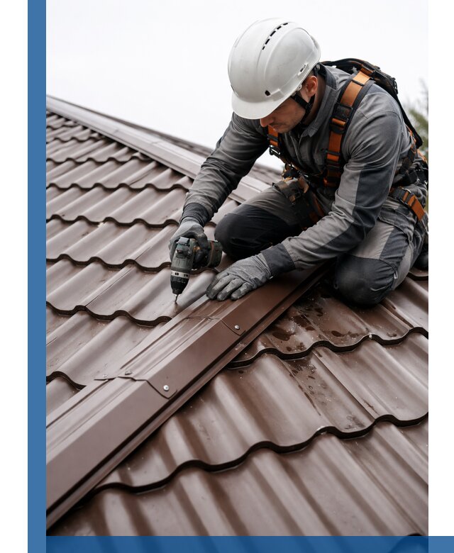 Ремонт металлочерепицы на крыше в Сосногорске профессионально