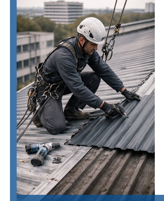 Ремонт профнастила на кровле в Сосногорске, работы под ключ