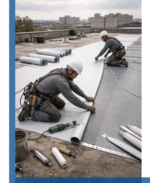 Монтаж мембранной кровли в Сосногорске для промышленных зданий