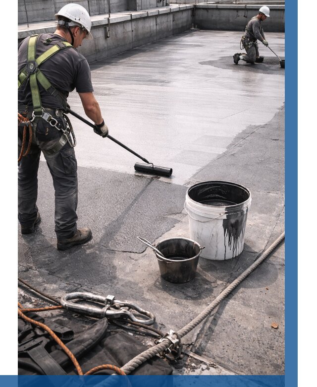 Гидроизоляция кровли жидкой резиной в Сосногорске от 516 р. | ВЫСОТНИК-Сно