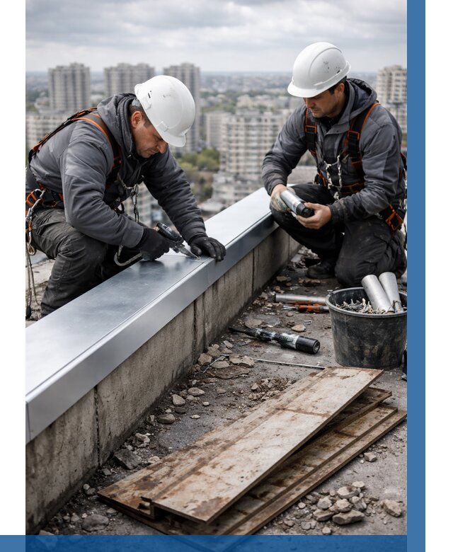 Замена парапетных крышек под ключ в Сосногорске от 1238 р. | ВЫСОТНИК-Сно