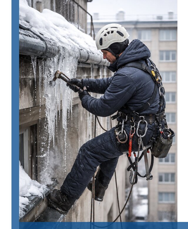 Удаление наледи и чистка водостоков в Сосногорске оперативно и безопасно