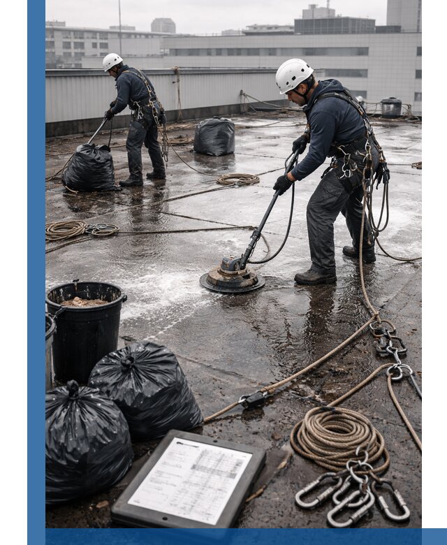 Плановая очистка кровли по графику в Сосногорске для безопасности