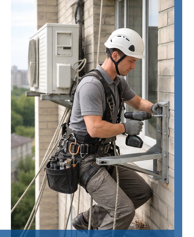 Установка кронштейнов кондиционера в Сосногорске от 3611 р. | ВЫСОТНИК-Сно