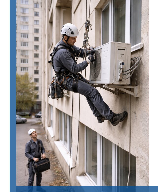 Демонтаж внешнего блока кондиционера в Сосногорске профессионально