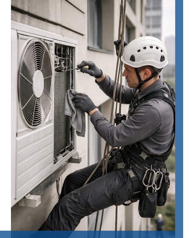 Обслуживание внешнего блока кондиционера в Сосногорске от 2785 р.ВЫСОТНИК-Сно