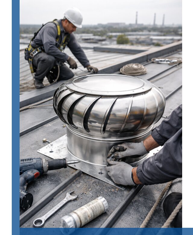 Установка дефлекторов на кровле в Сосногорске профессионально