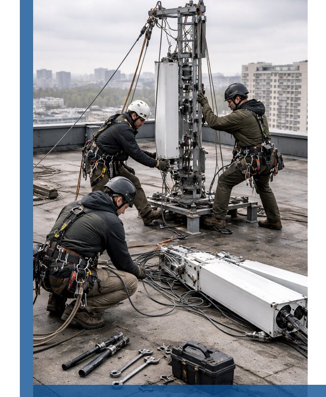 Демонтаж антенн на крыше зданий в Сосногорске с гарантией