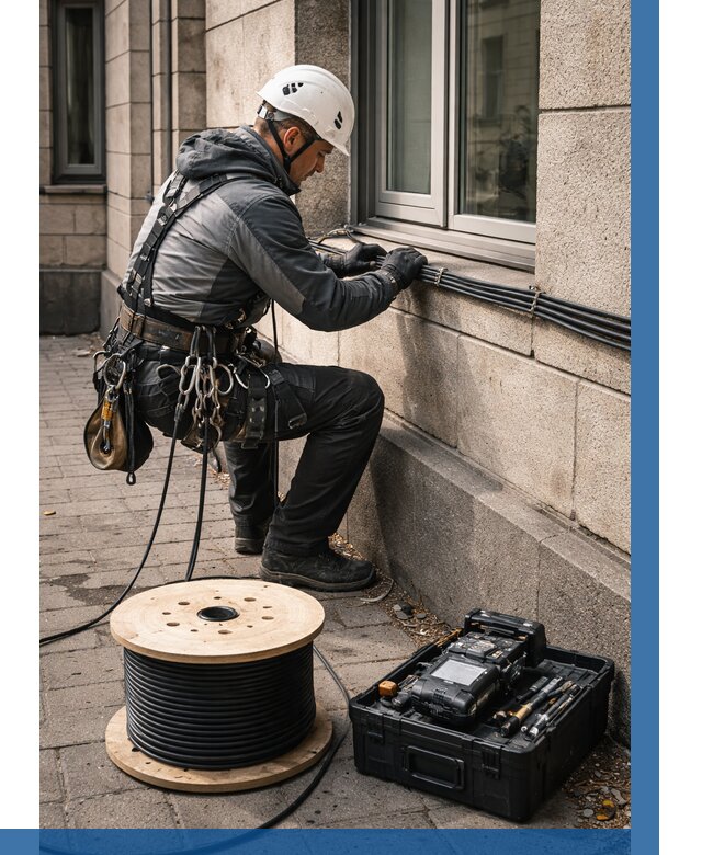 Прокладка оптоволоконного кабеля в Сосногорске от 825 р. | ВЫСОТНИК-Сно