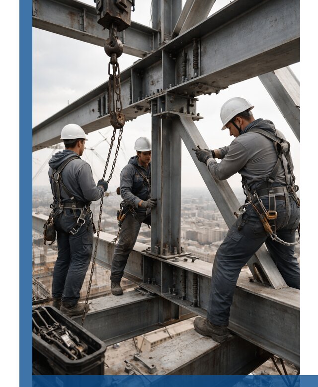 Профессиональный монтаж металлоконструкций на высоте в Сосногорске