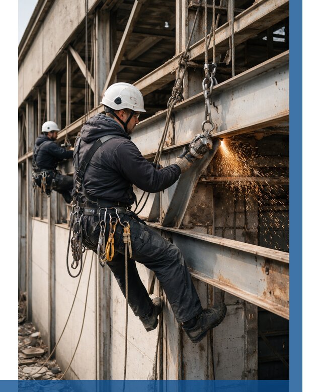 Демонтаж металлоконструкций на высоте в Сосногорске от 6705р. |ВЫСОТНИК-Сно