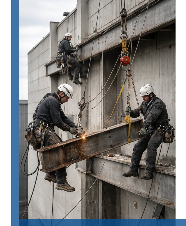 Демонтаж металлоконструкций на высоте в Сосногорске под ключ