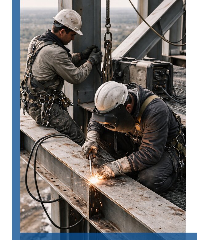 Высотные сварочные работы в Сосногорске для промышленных объектов