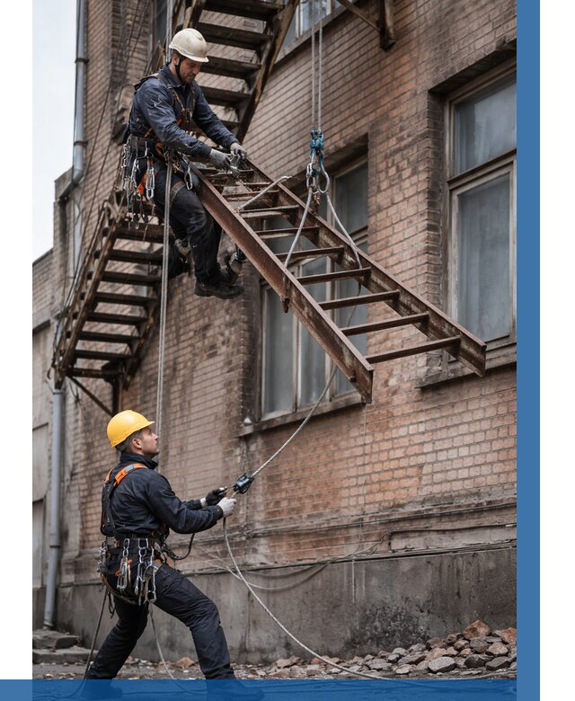 Демонтаж пожарной лестницы в Сосногорске от 12379 р. | ВЫСОТНИК-Сно