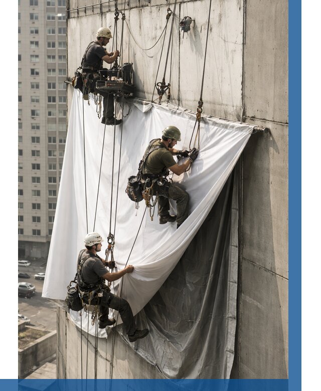Замена баннерного полотна в Сосногорске от 6705 р. | ВЫСОТНИК-Сно—заказать