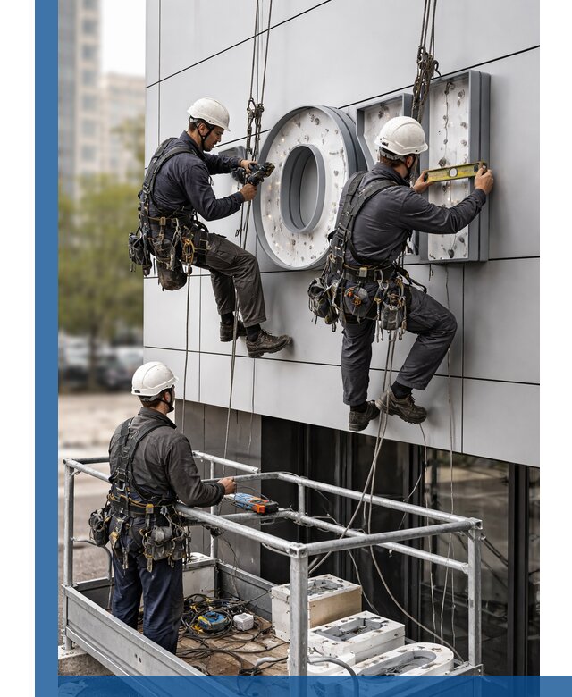 Профессиональный монтаж световых букв в Сосногорске под ключ