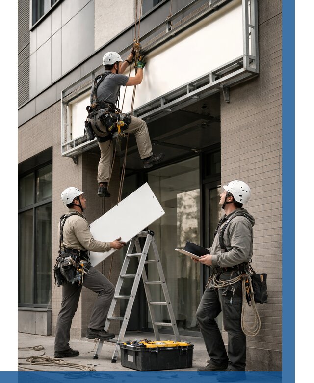 Монтаж светового короба в Сосногорске от 6705 р. | ВЫСОТНИК-Сно