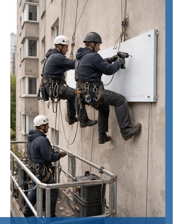 Монтаж табличек и указателей в Сосногорске от 3611 р. | ВЫСОТНИК-Сно