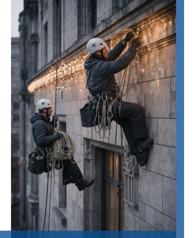 Монтаж новогодней иллюминации в Сосногорске от 8769 р. | ВЫСОТНИК-Сно