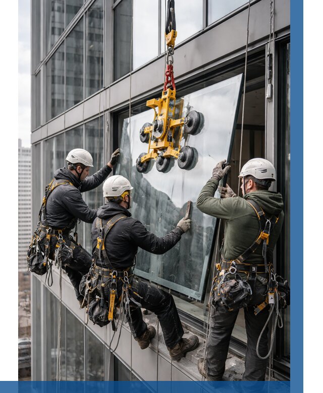 Фасадное остекление зданий под ключ в Сосногорске от 10316 р. | ВЫСОТНИК-Сно