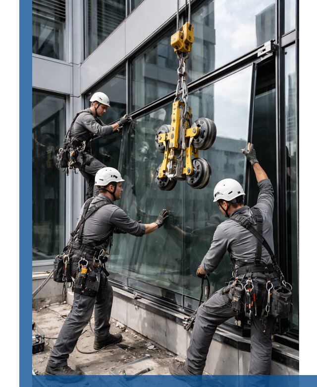 Структурное остекление фасадов в Сосногорске монтаж и обслуживание