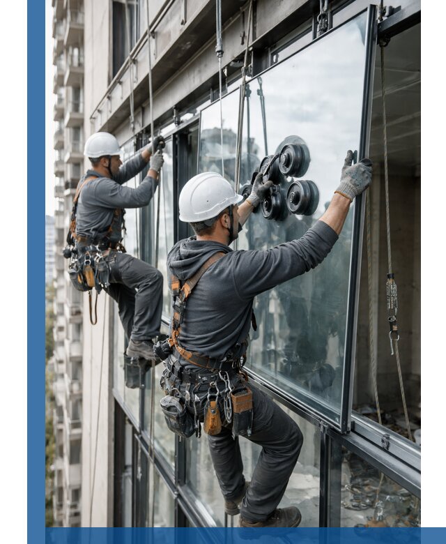 Витражное остекление фасадов и лоджий в Сосногорске под ключ