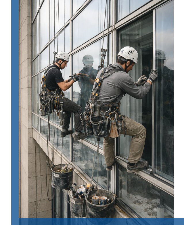 Ремонт витражных конструкций и фасадного остекления в Сосногорске