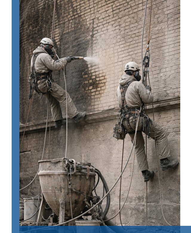 Пескоструйная очистка фасадов в Сосногорске профессионально