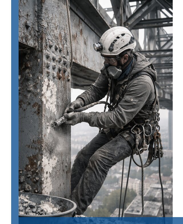 Удаление старой краски с металлических конструкций в Сосногорске