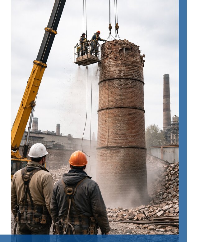 Демонтаж дымовой трубы в Сосногорске от 92844 р. | ВЫСОТНИК-Сно, смета