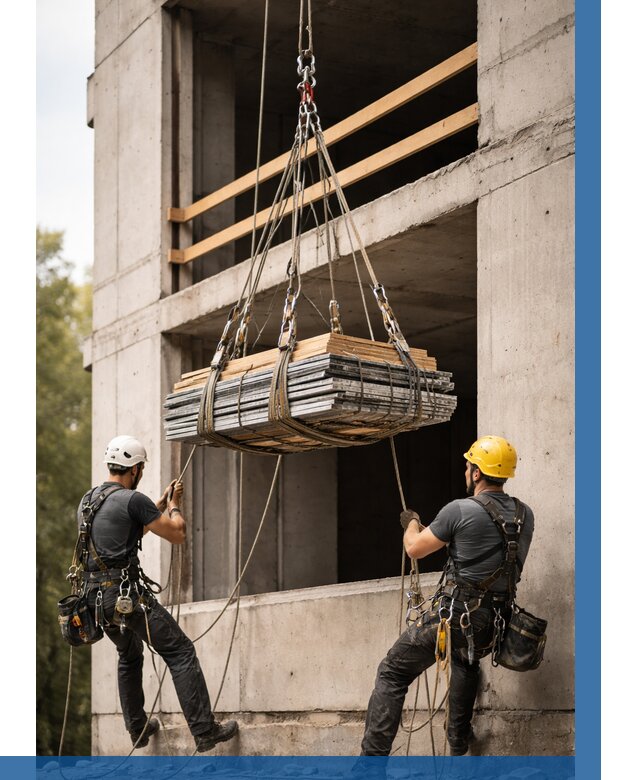 Подъем материала на этаж веревками в Сосногорске от 1547 р. | ВЫСОТНИК-Сно