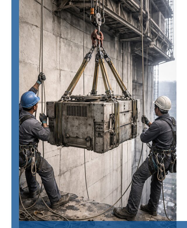 Такелажные работы на высоте, подъем и монтаж грузов в Сосногорске