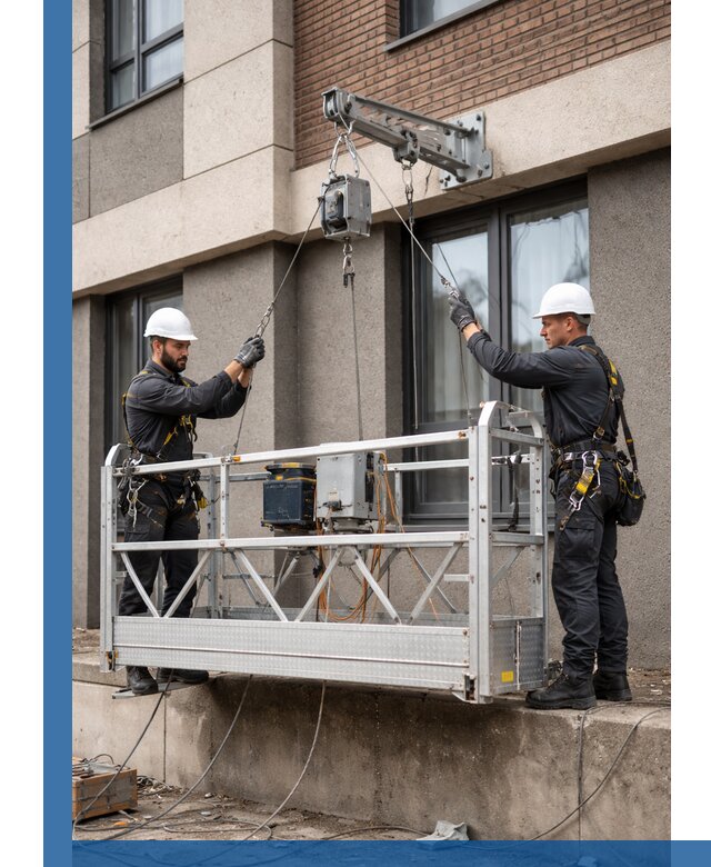 Монтаж и подъем фасадной люльки в Сосногорске с гарантией безопасности