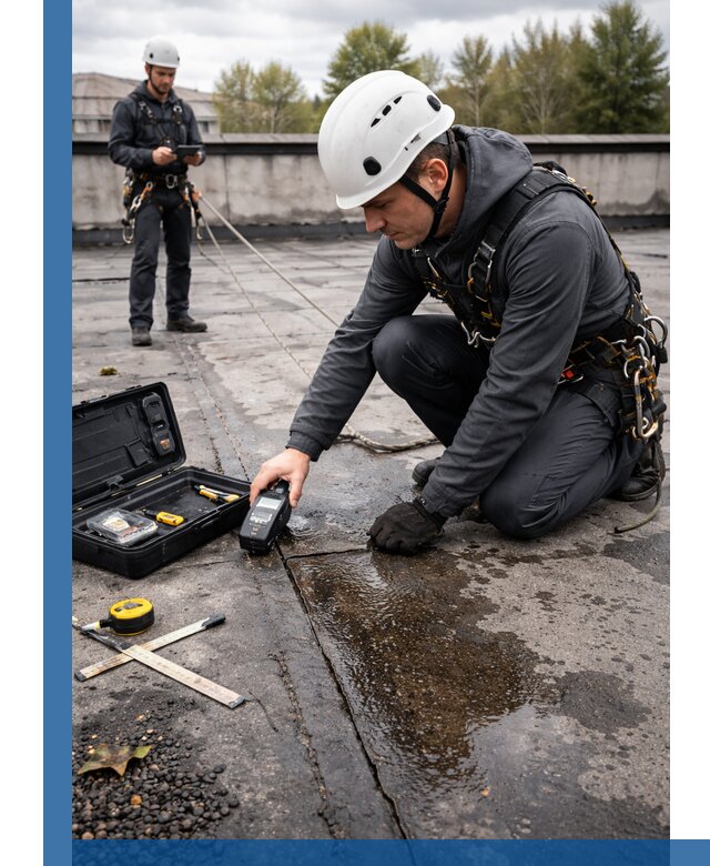 Обследование кровли на протечки и выявление дефектов в Сосногорске